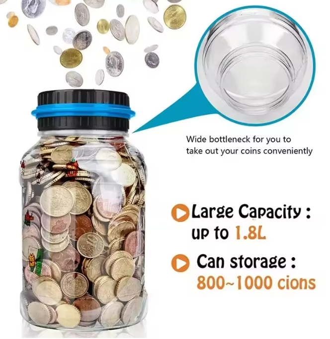 Digital Coin Counting Jar