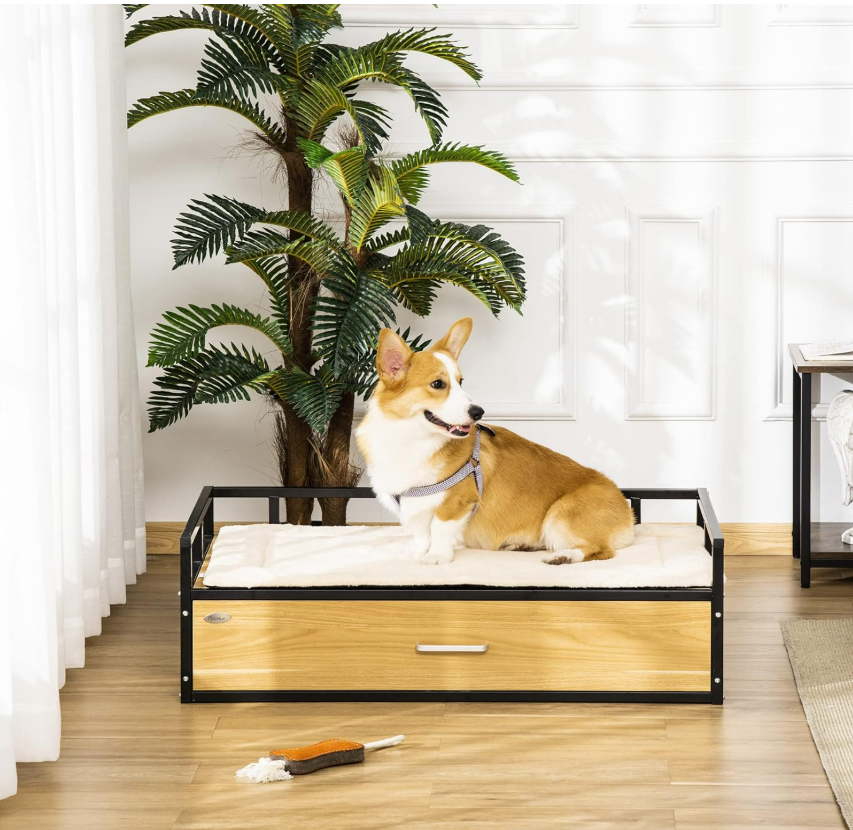 Elevated Dog Bed with Storage