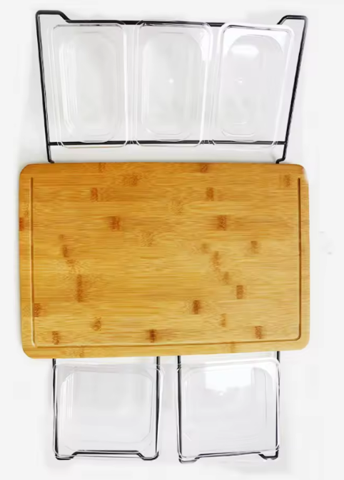 Bamboo Cutting Board w/ Storage Containers