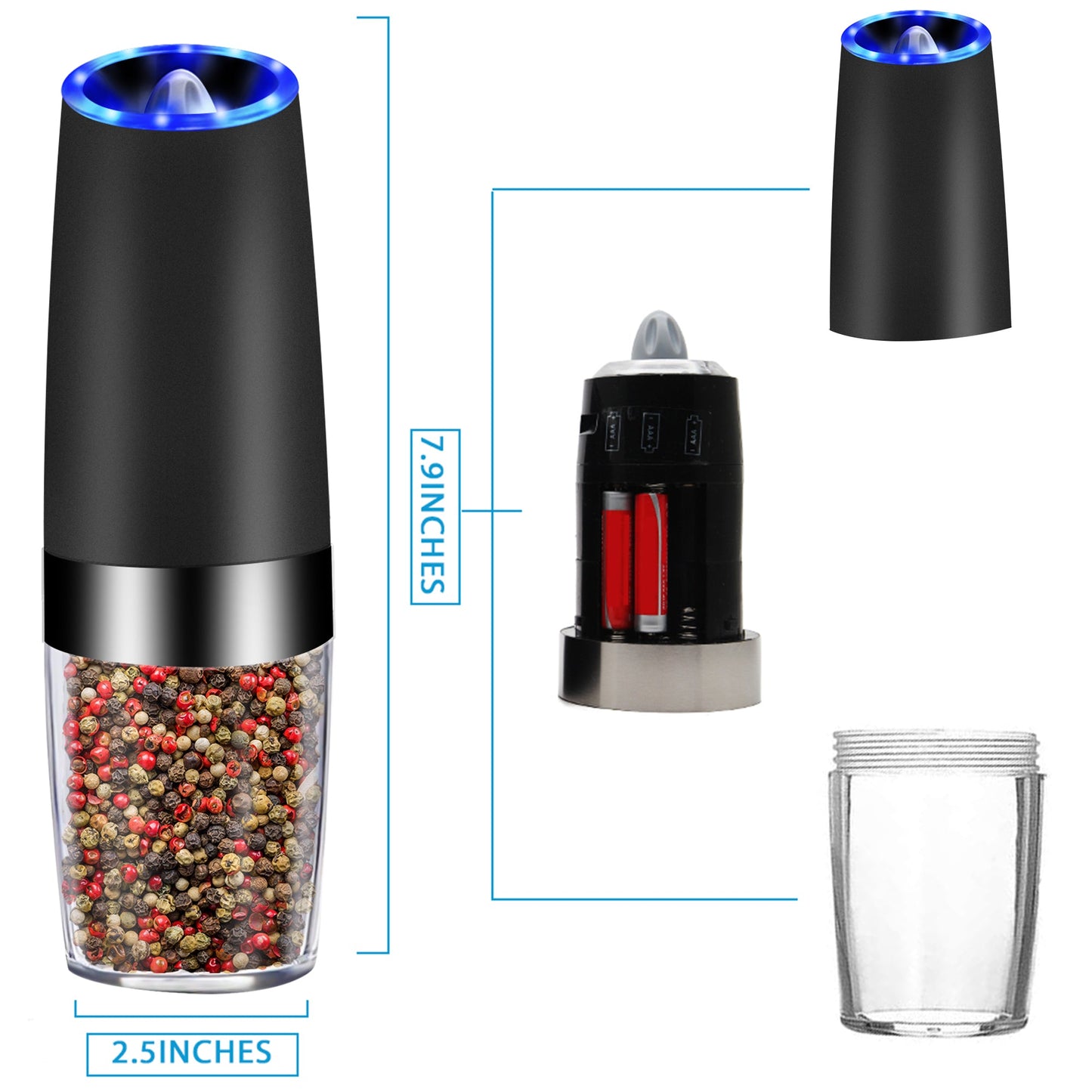 Gravity-Operated Spice Grinder