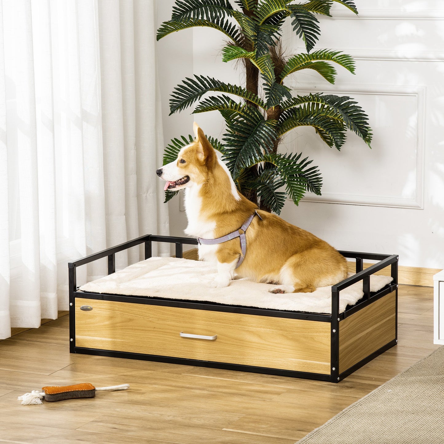 Elevated Dog Bed with Storage