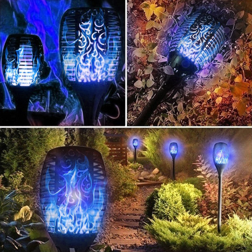4-Piece Solar-Powered Dancing Flame Torch