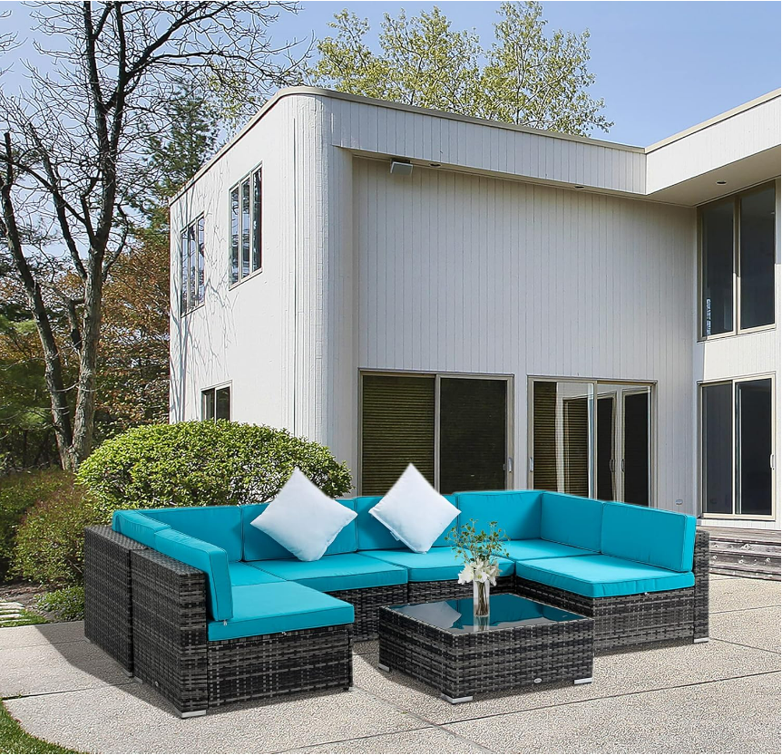 7-Piece Rattan Patio Set