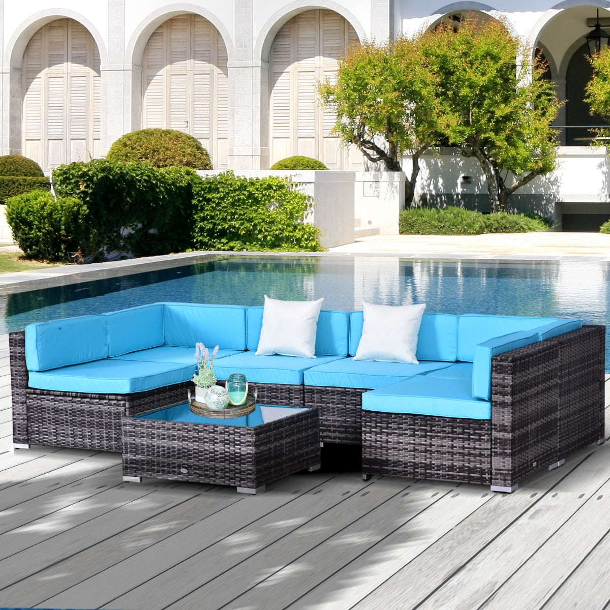 7-Piece Rattan Patio Set