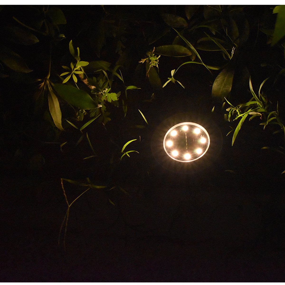 4-Piece Solar-Powered Flush LED Lights