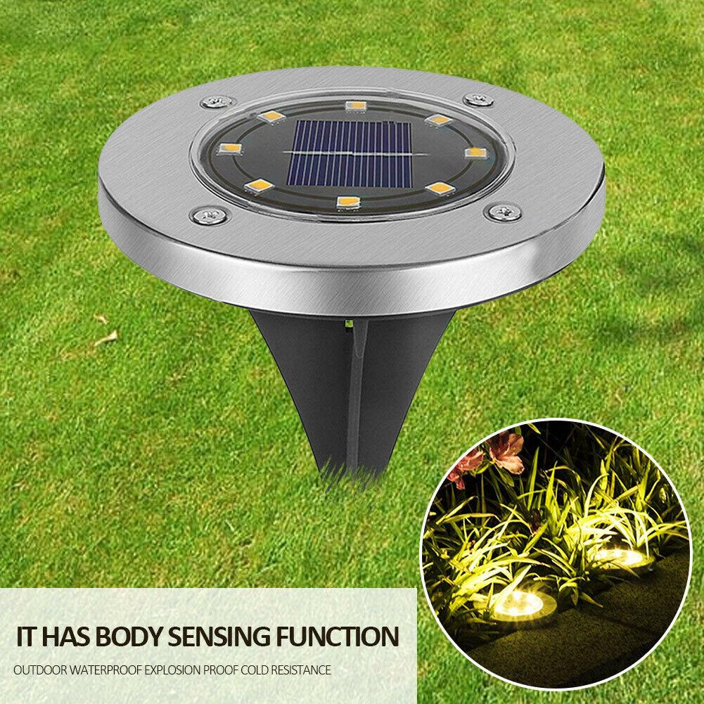 4-Piece Solar-Powered Flush LED Lights
