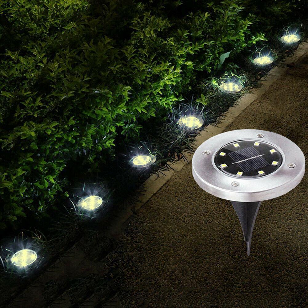 4-Piece Solar-Powered Flush LED Lights