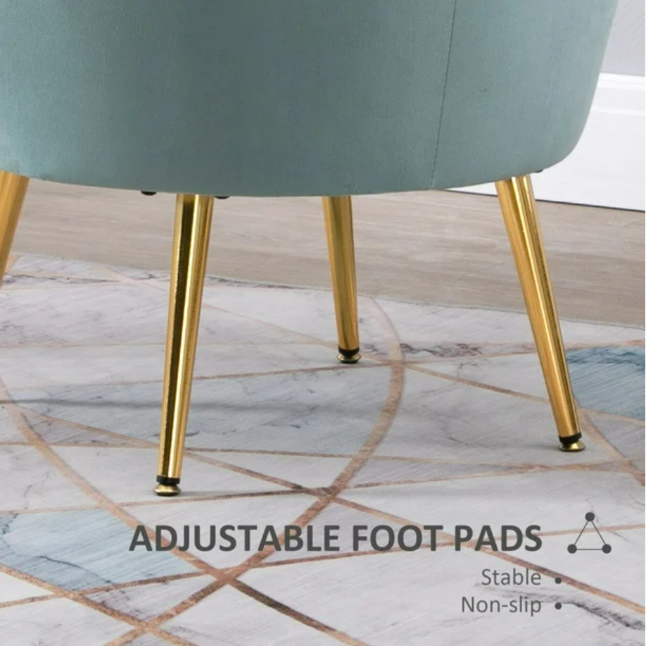 Green Velvet Lotus Chair