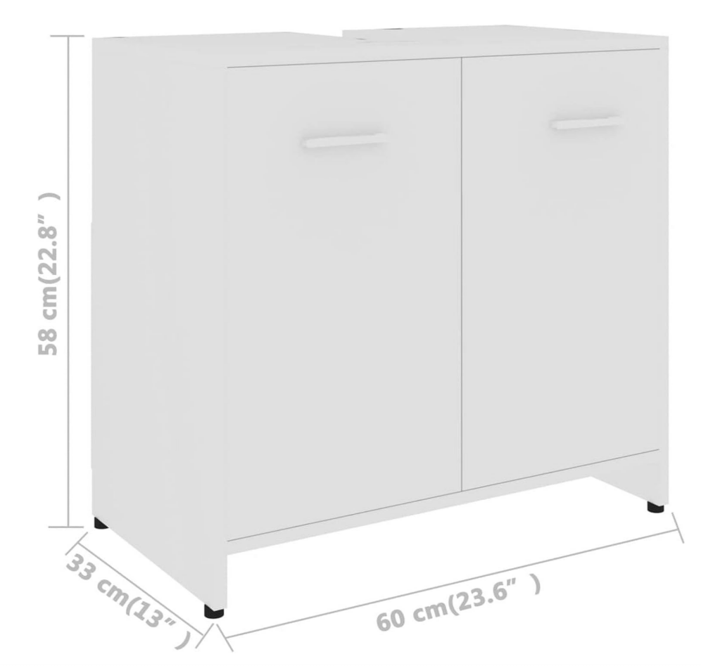 Bathroom Storage Cabinet and Mirror Set