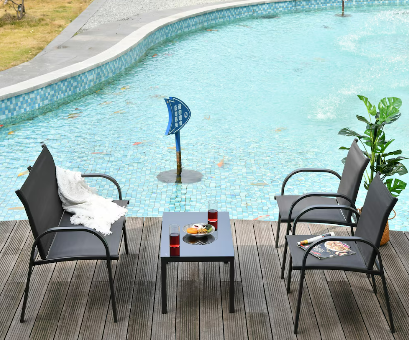 4-Piece Patio Bistro Furniture Set