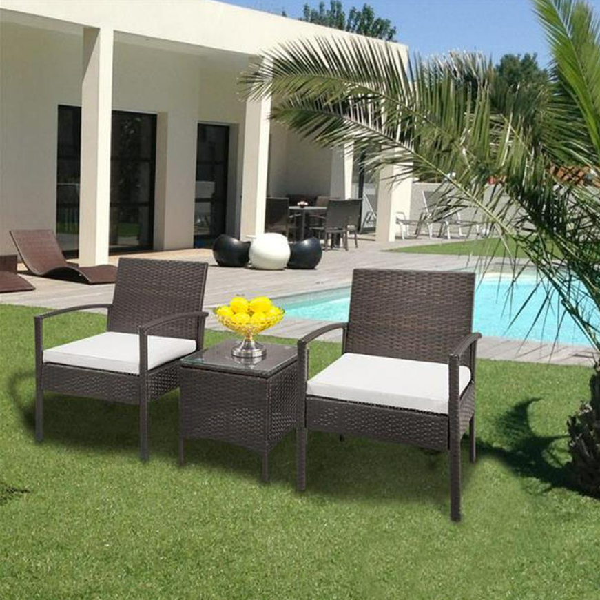 3-Piece Rattan Patio Set