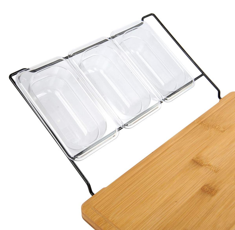 Bamboo Cutting Board w/ Storage Containers