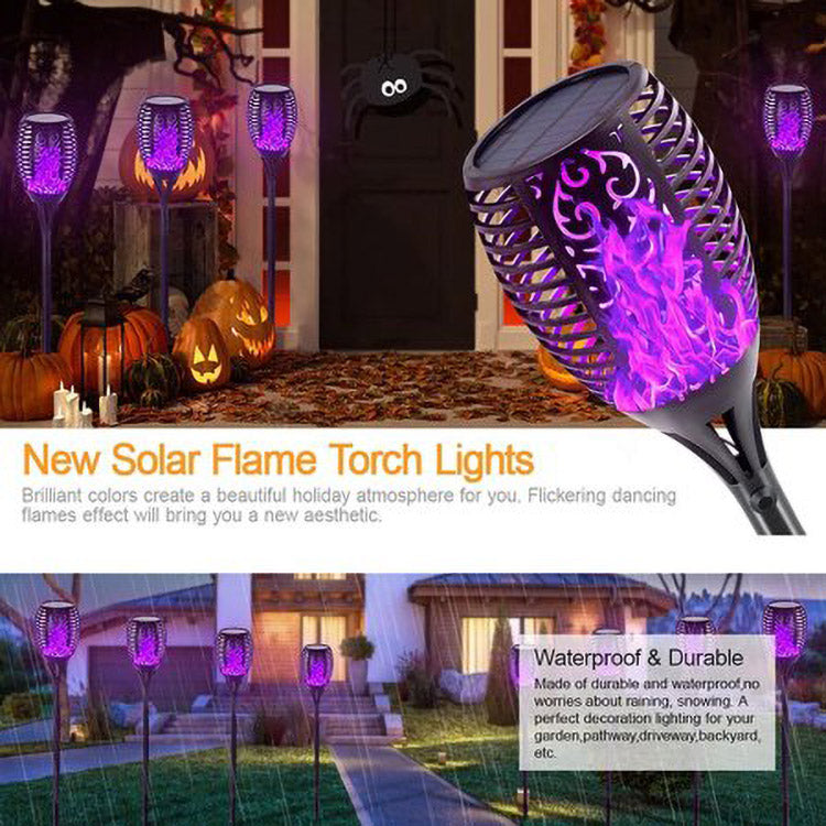 4-Piece Solar-Powered Dancing Flame Torch
