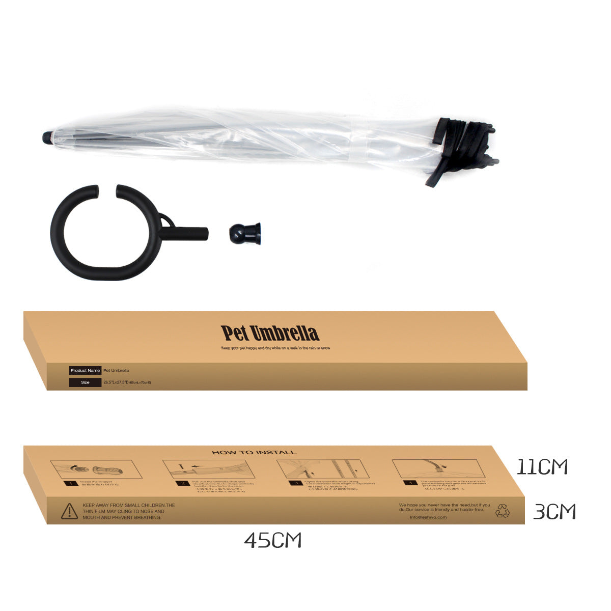 Dog Leash Umbrella