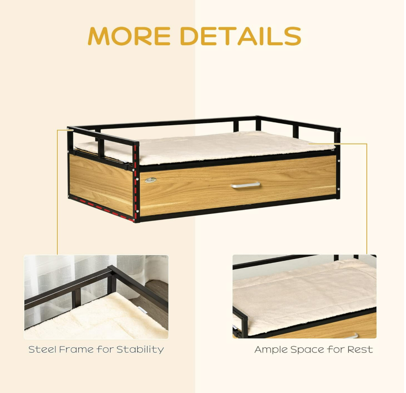 Elevated Dog Bed with Storage