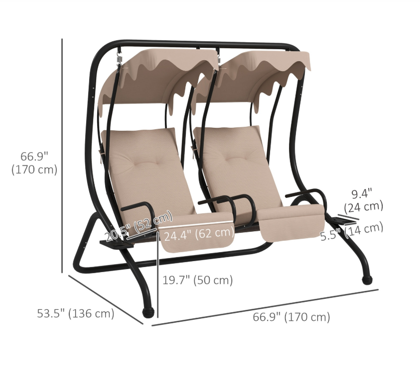 2-Person Patio Swing Set