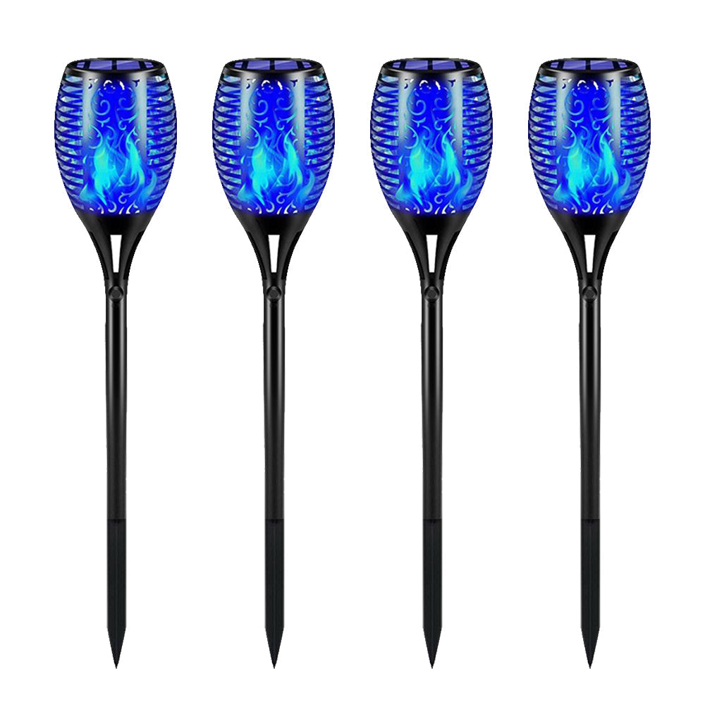 4-Piece Solar-Powered Dancing Flame Torch
