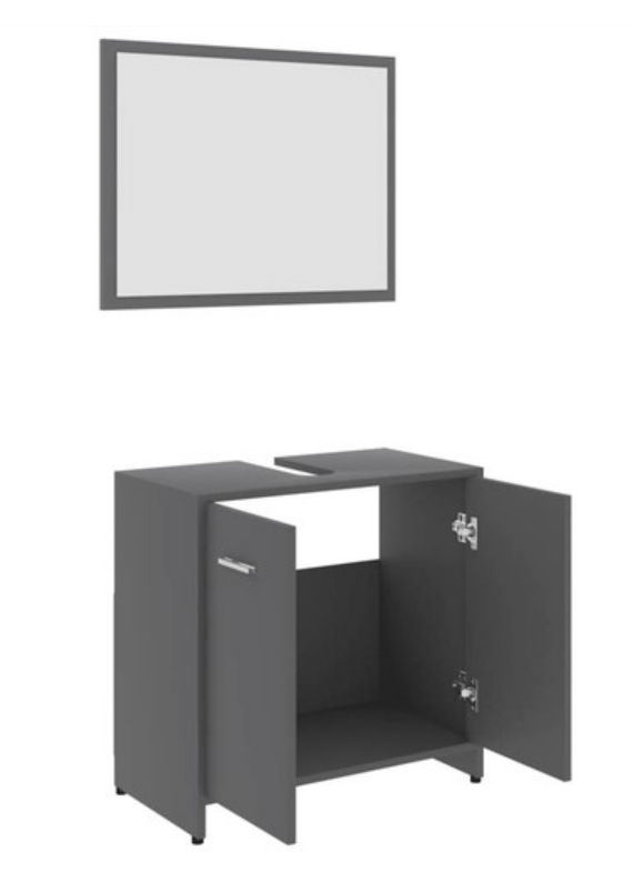 Bathroom Storage Cabinet and Mirror Set