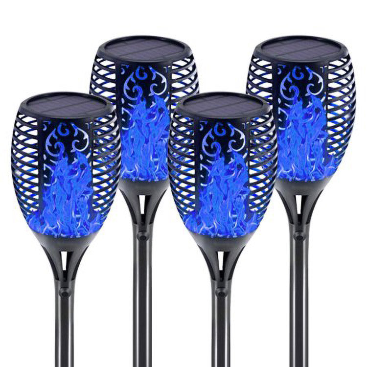 4-Piece Solar-Powered Dancing Flame Torch