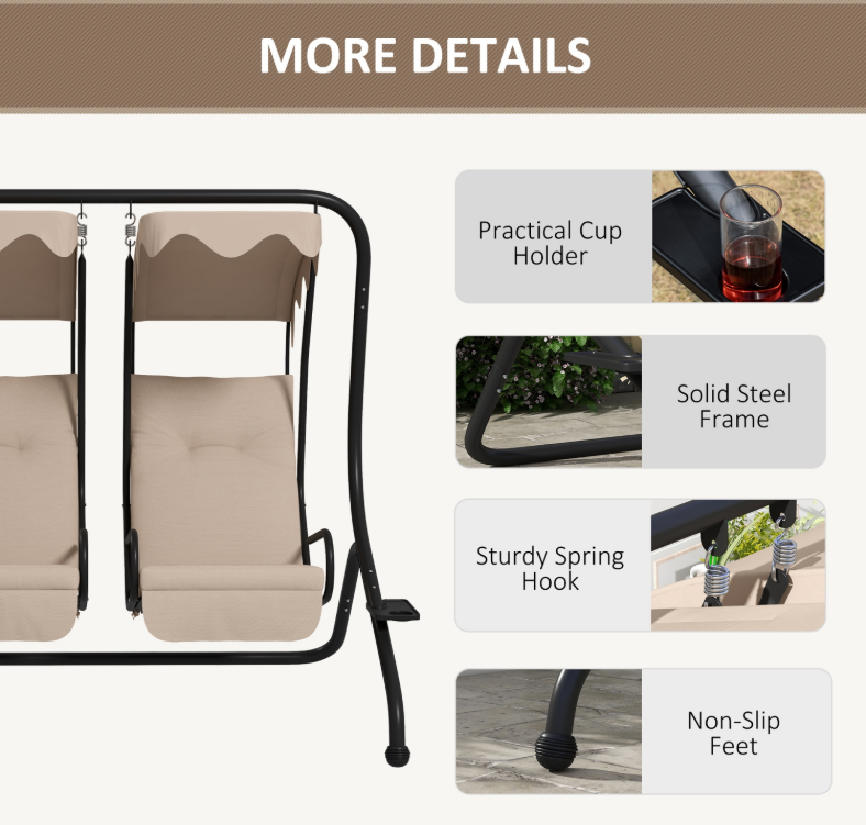 2-Person Patio Swing Set