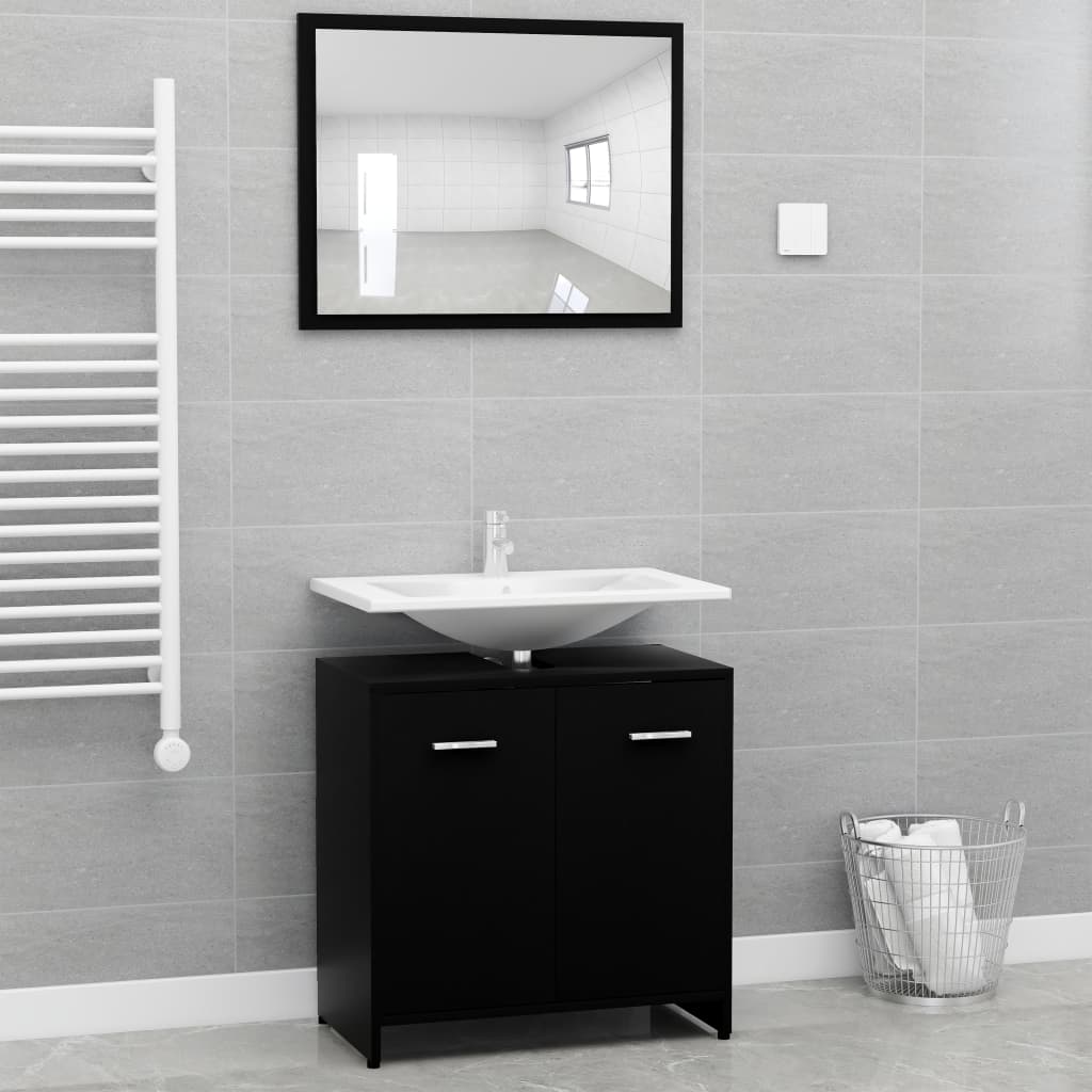 Bathroom Storage Cabinet and Mirror Set