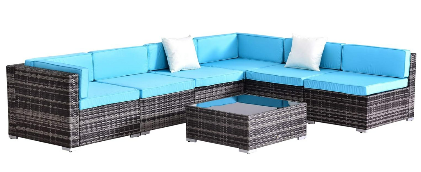 7-Piece Rattan Patio Set