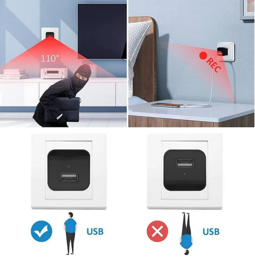 HD 1080P Hidden Camera USB Charger