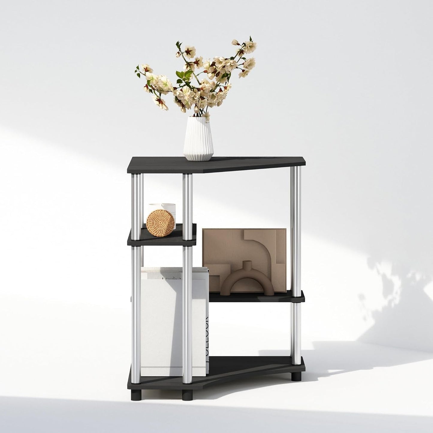 4-Tier Contemporary Corner Shelf