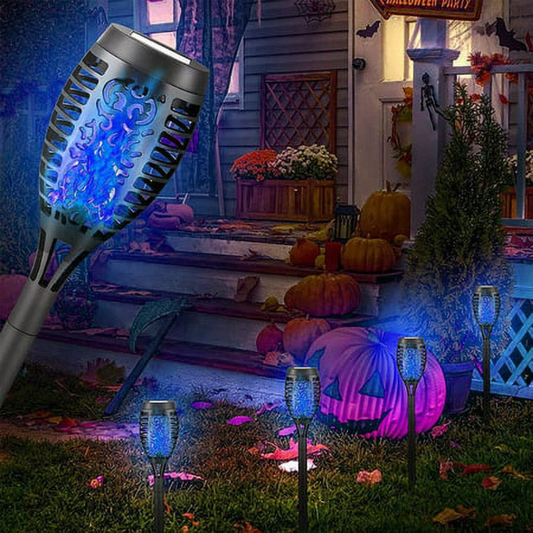 4-Piece Solar-Powered Dancing Flame Torch