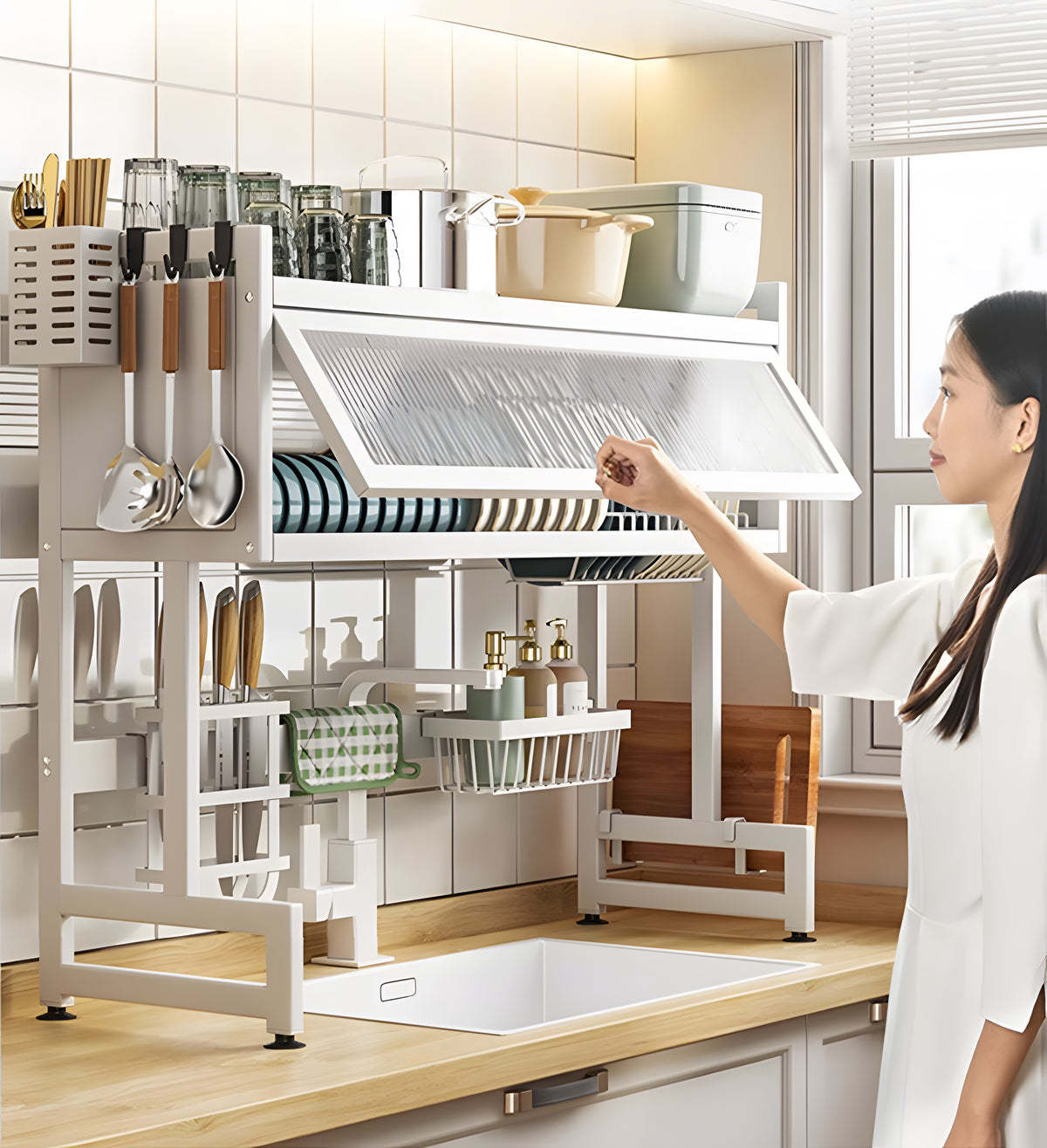 Kitchen Over-the-Sink Storage Unit