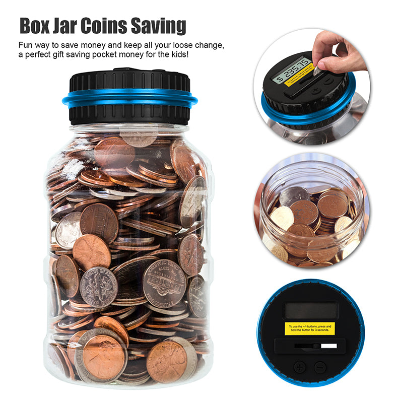 Digital Coin Counting Jar