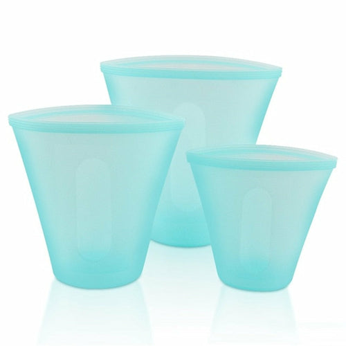 Reusable Silicone Food Storage Containers