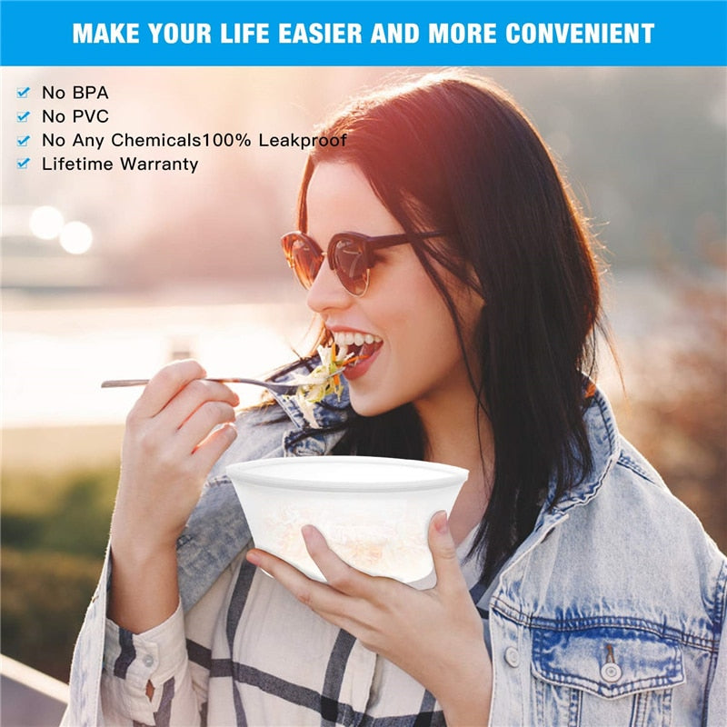 Reusable Silicone Food Storage Containers