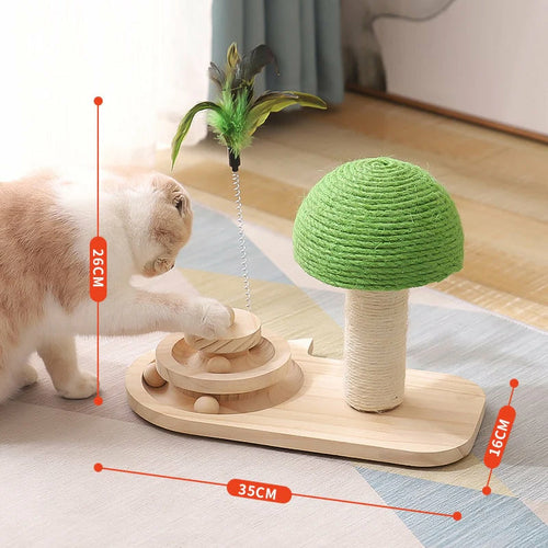 2-in-1 Cat Scratcher & Ball Game