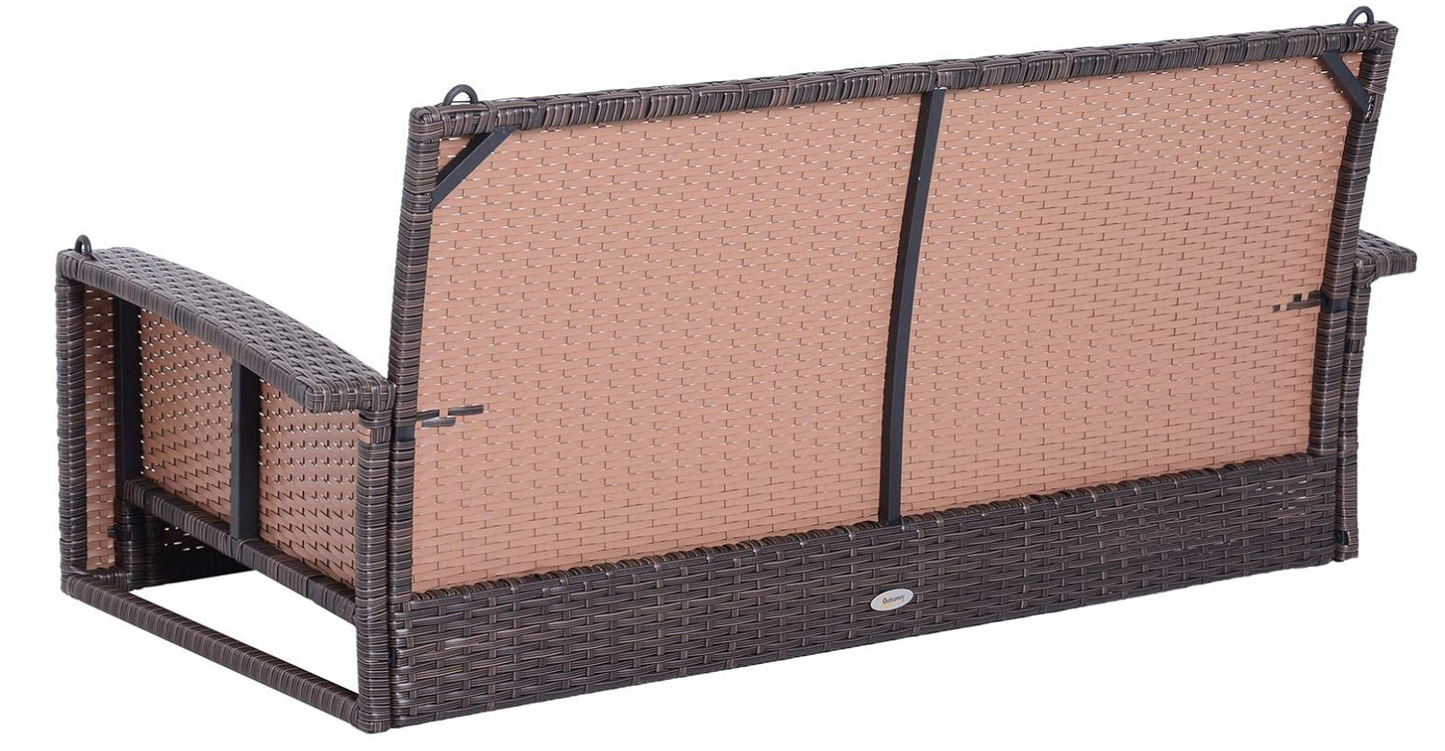 2-Person Rattan Bench Swing