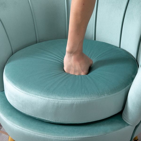 Green Velvet Lotus Chair