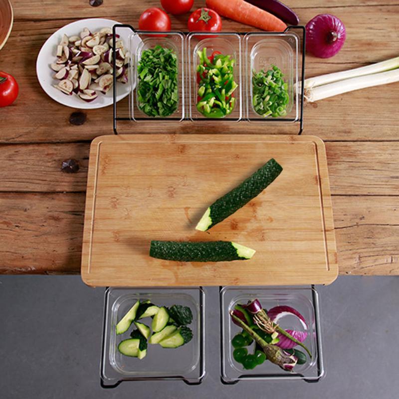 Bamboo Cutting Board w/ Storage Containers