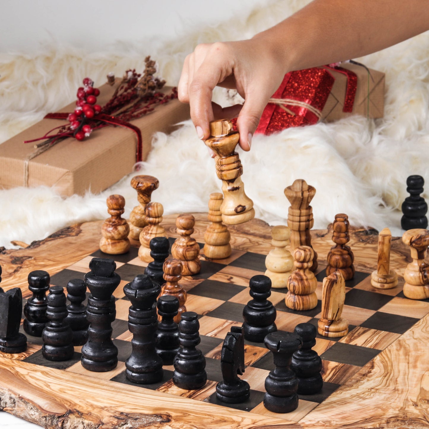 Live Edge Chess Set
