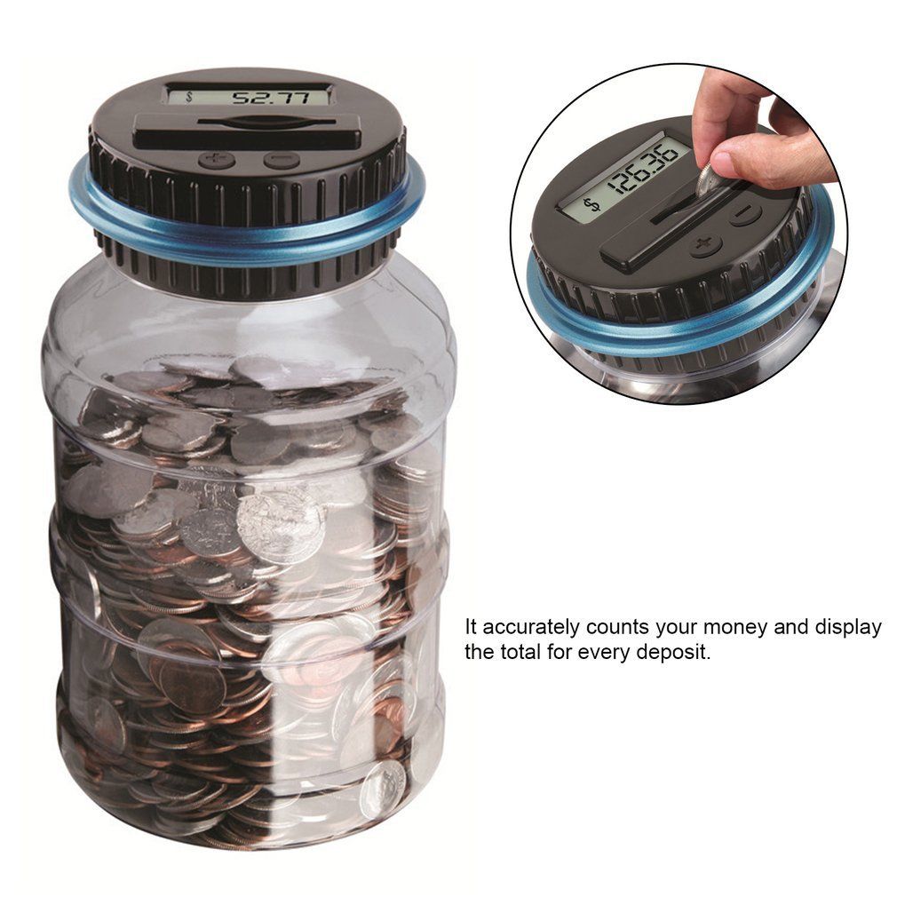 Digital Coin Counting Jar