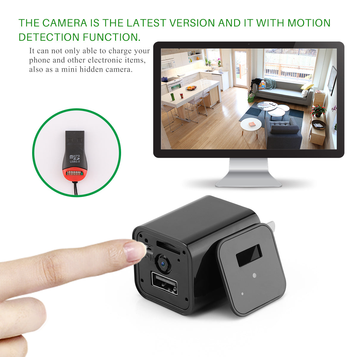 HD 1080P Hidden Camera USB Charger