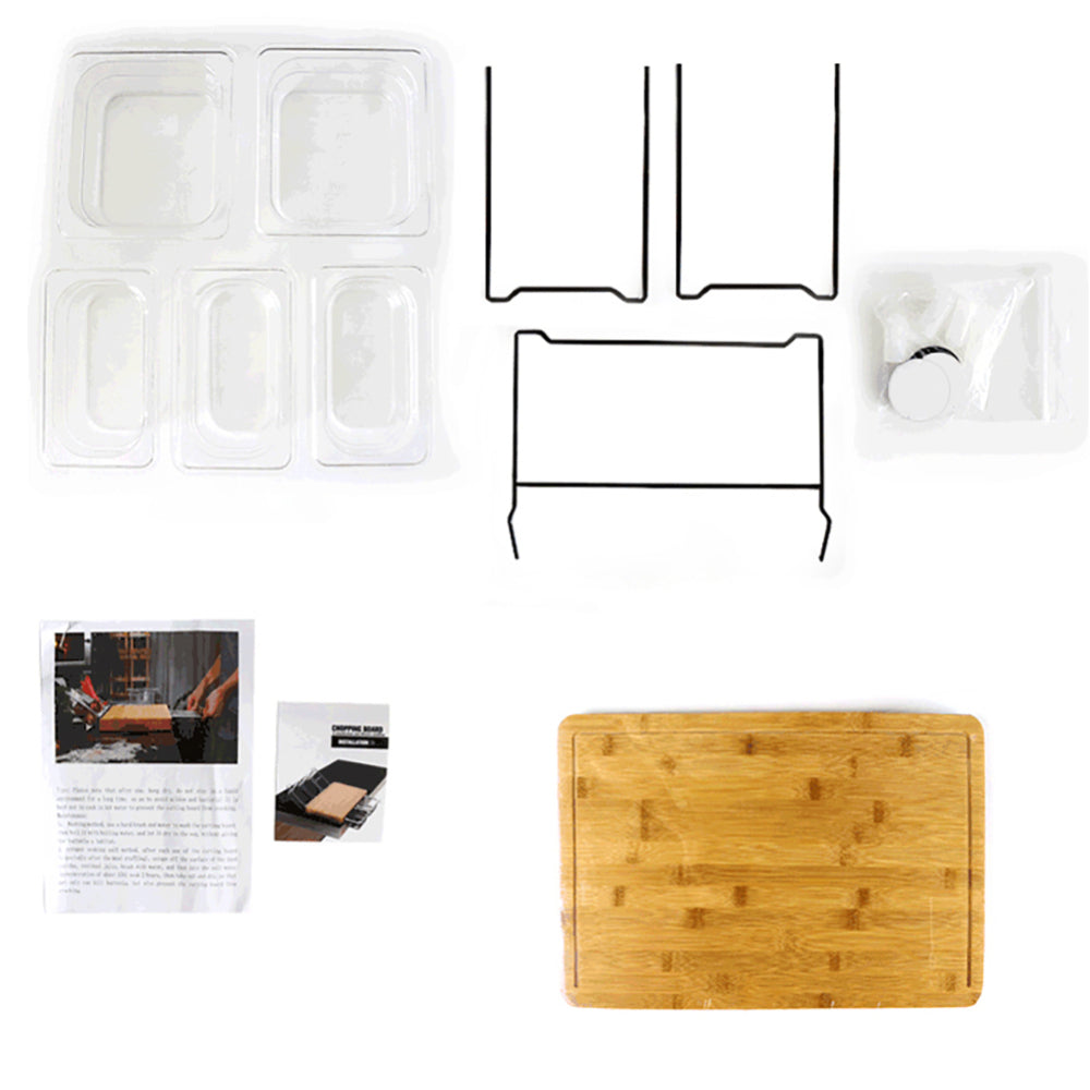 Bamboo Cutting Board w/ Storage Containers