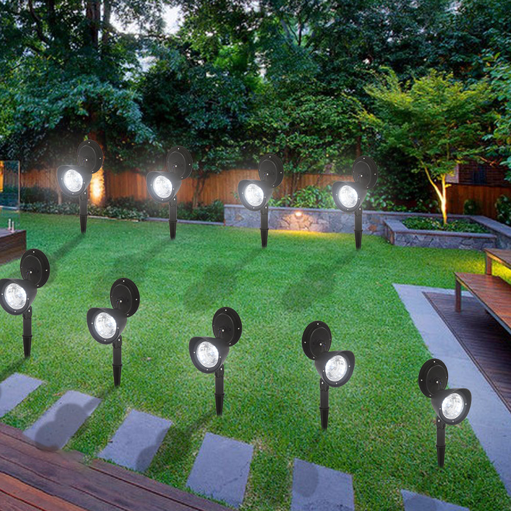 2-Piece Solar-Powered LED Garden Spotlight