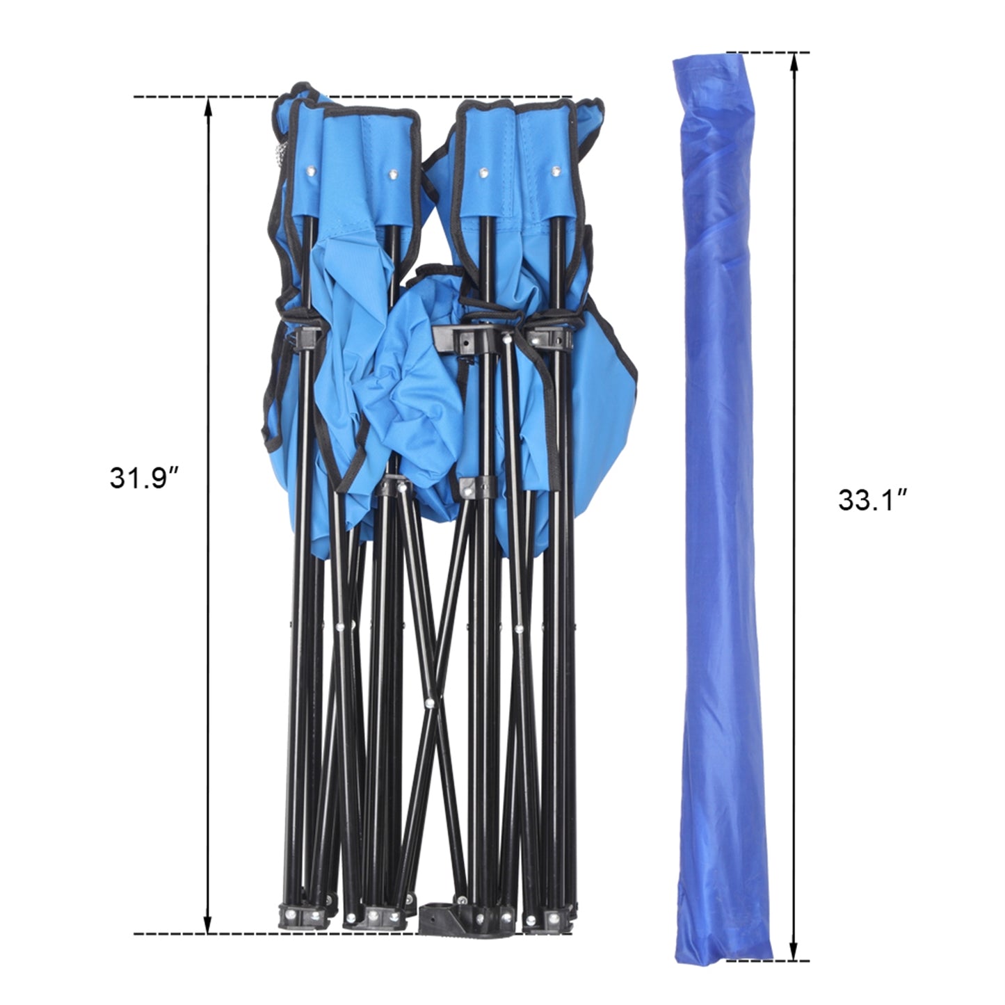 2-Person Folding Chair with Umbrella