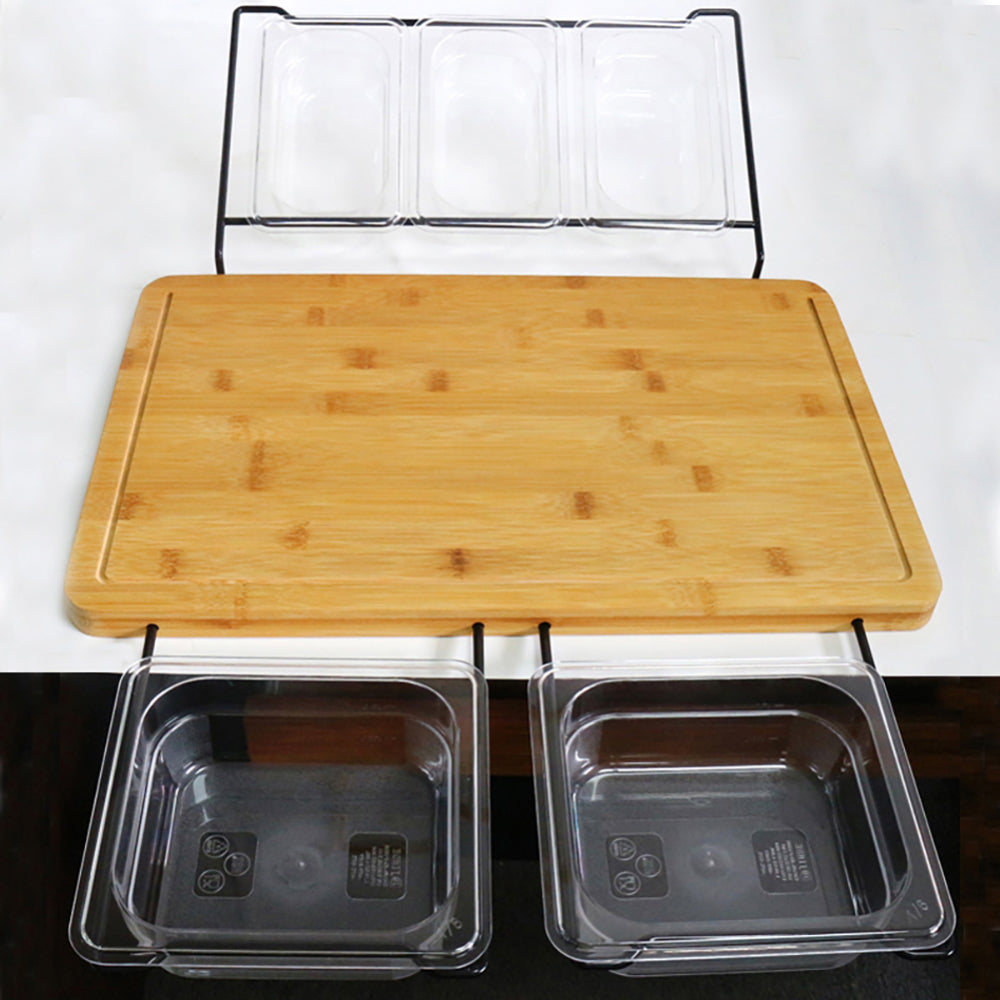Bamboo Cutting Board w/ Storage Containers