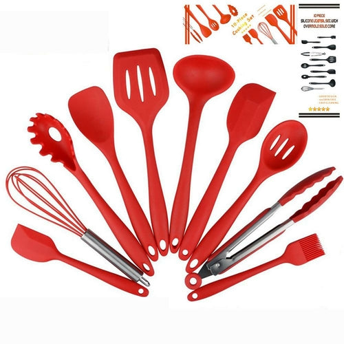 10-Piece Silicone Cooking Utensil Set