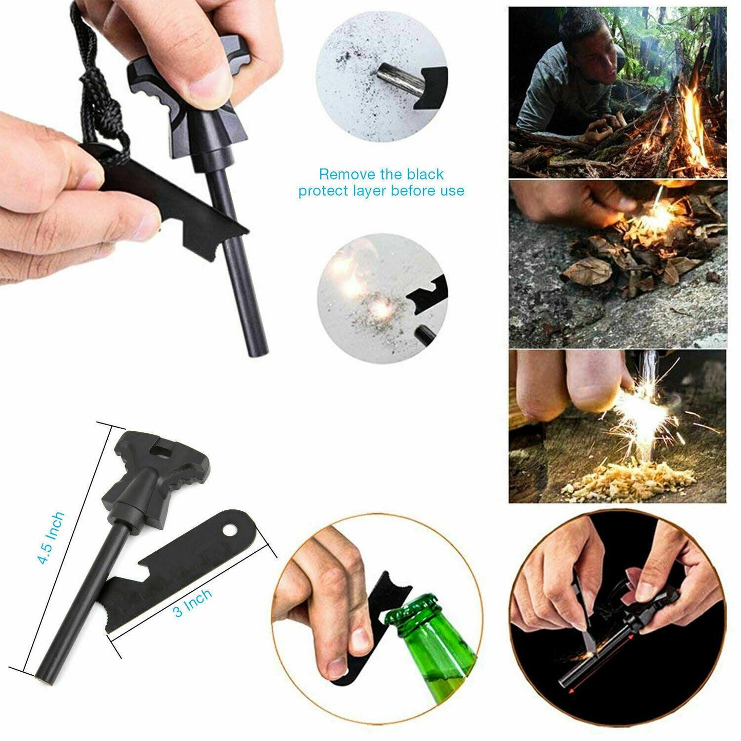 14-Piece Outdoor Survival Toolkit