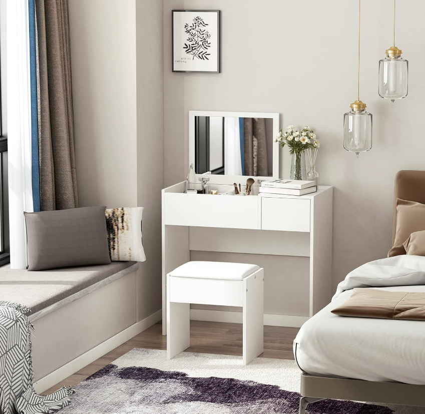 Flip-Top Vanity Desk