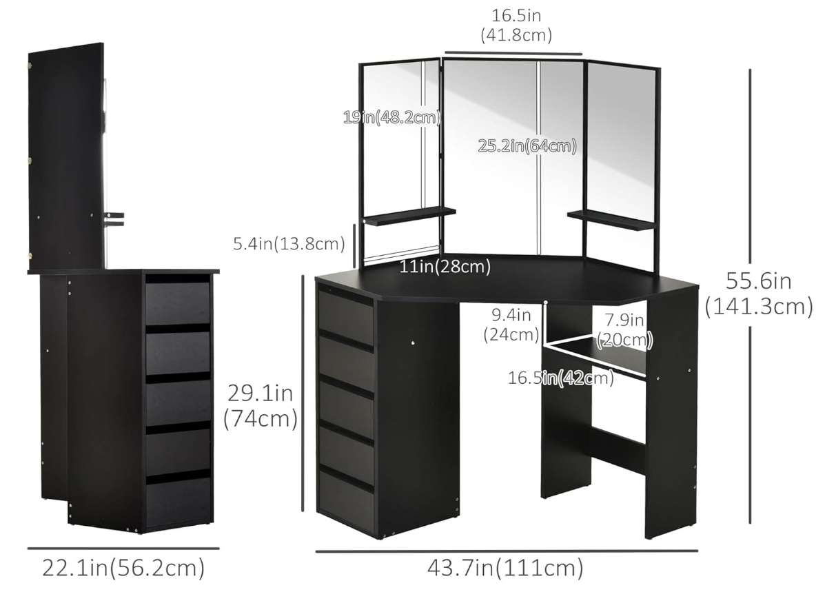 Corner Vanity Desk