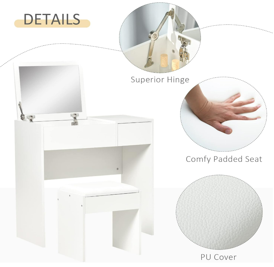 Flip-Top Vanity Desk
