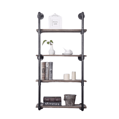 4-Tier Industrial Style Floating Shelf